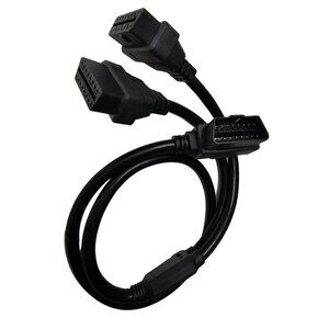 OBD2 16-Pin Male To Dual Female Diagnostic Splitter Extension Cable